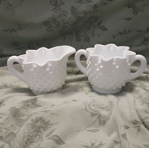 Vintage Fenton milk glass sugar/creamer white